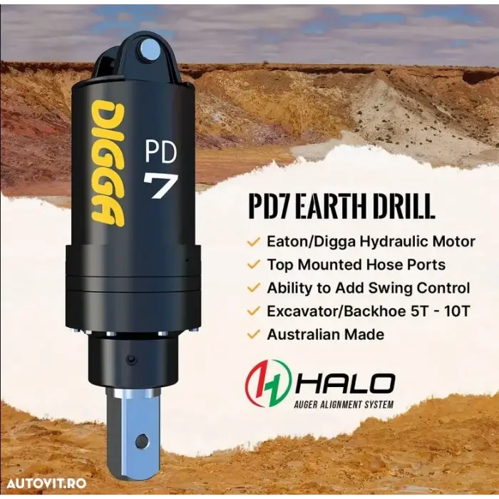 Foreza burghiu buldoexcavator Digga