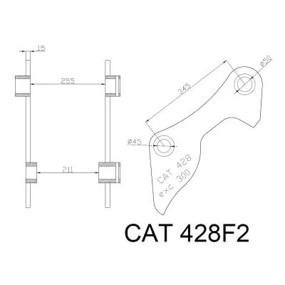 Cupla rapida mecanica buldoexcavator CAT 428 
