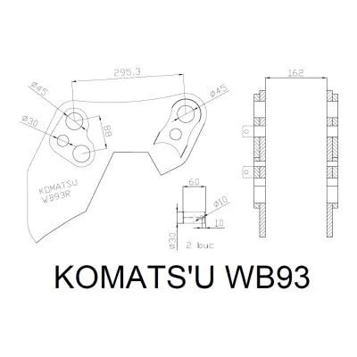 Cupla rapida mecanica buldoexcavator KOMATSU