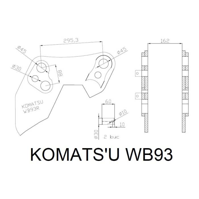 Cupla rapida mecanica buldoexcavator KOMATSU