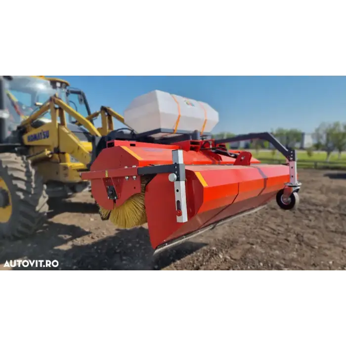 Perie asfalt cu colector si sistem stropire 200 cm