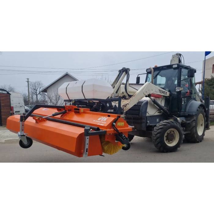 Perie asfalt cu colector si sistem stropire 200 cm