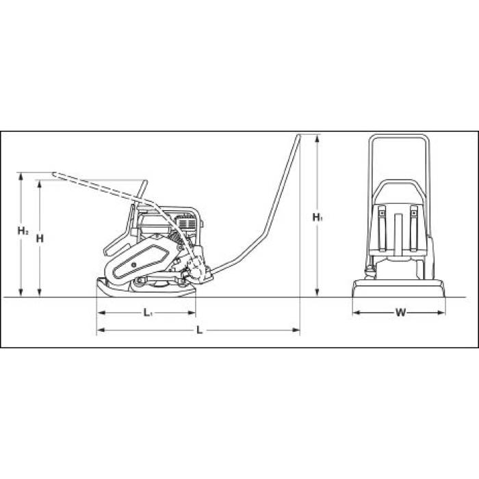 Placă compactoare unidirecțională BOMAG 12/50 A