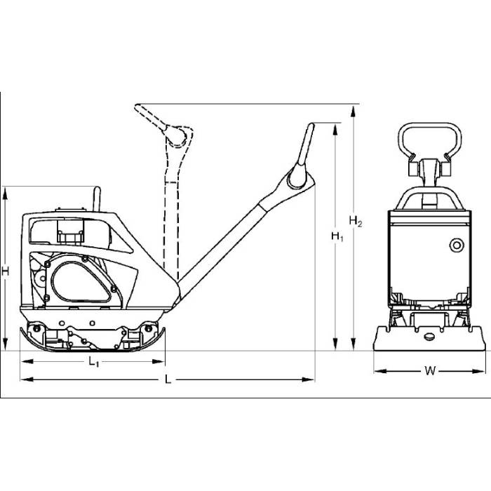 Placă compactoare reversibilă BOMAG BPR 25/50
