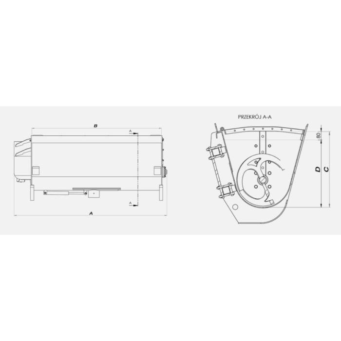 Cupa malaxor pentru buldoexcavator